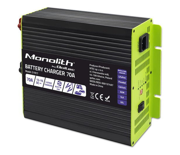 QOLTEC Monolith (LiFePO4, AGM, GEL, SLA, 70A, 12V) 51917 - 1289105 - zdjęcie 2
